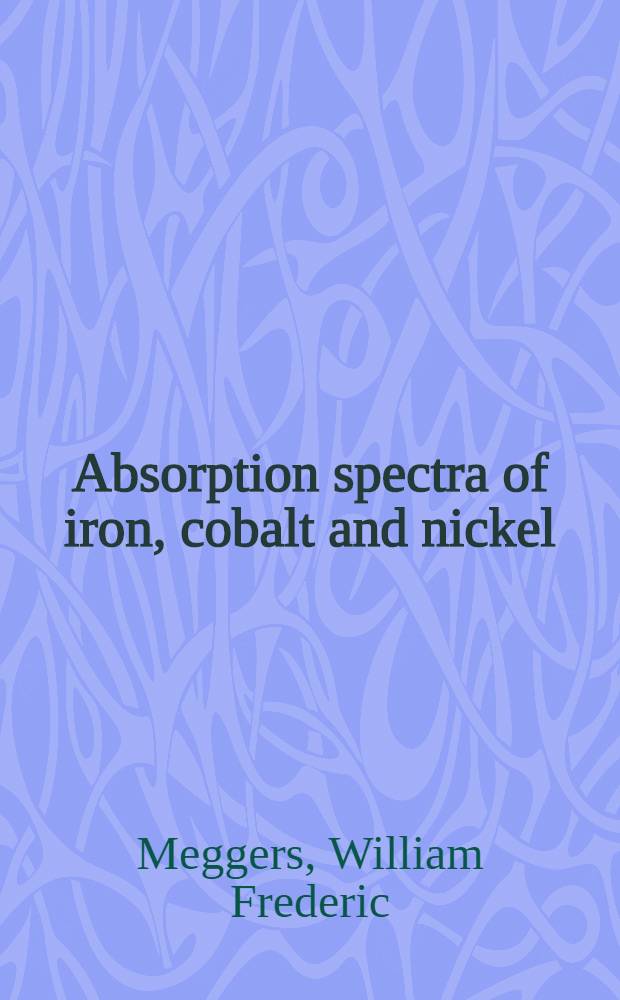 Absorption spectra of iron, cobalt and nickel