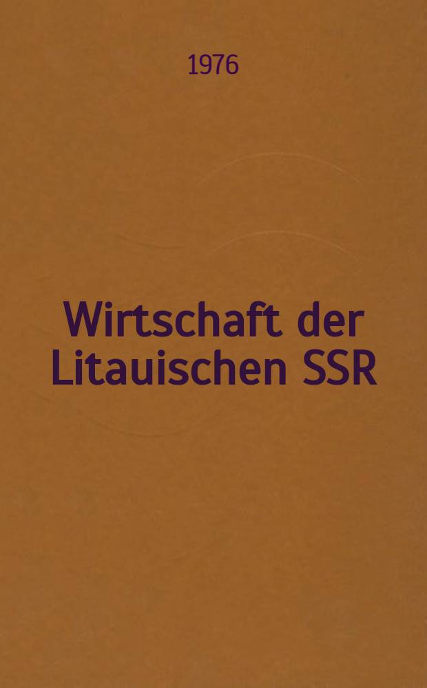 Wirtschaft der Litauischen SSR