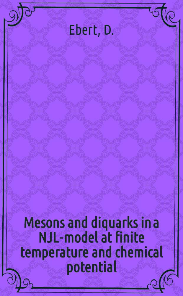 Mesons and diquarks in a NJL-model at finite temperature and chemical potential
