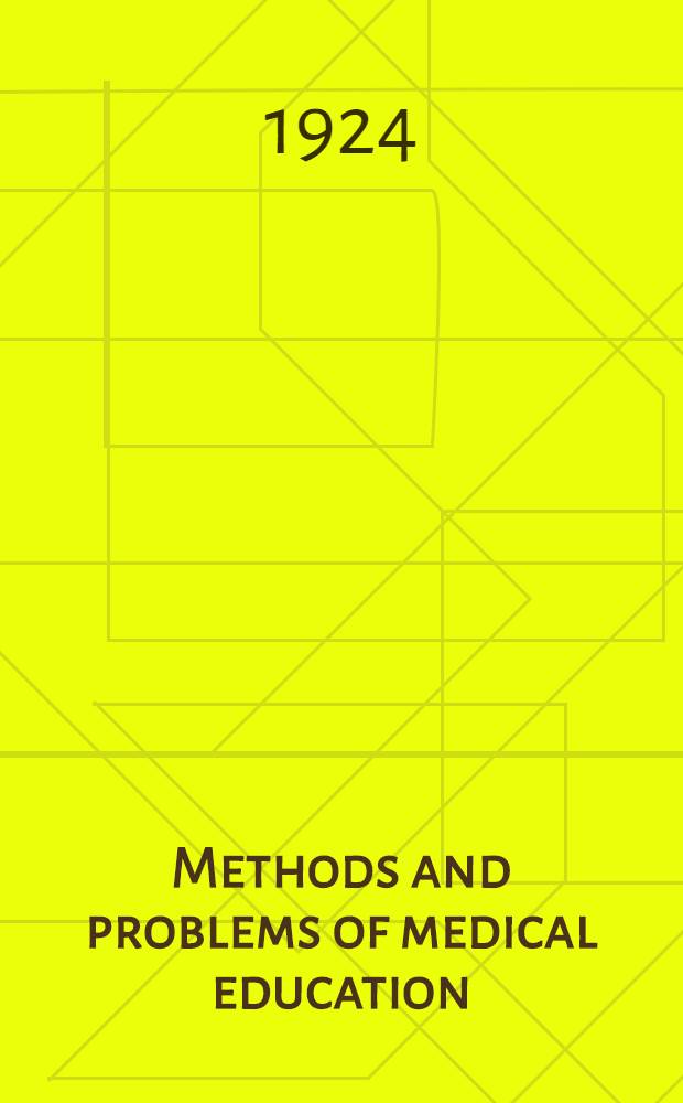 Methods and problems of medical education : Ser. 1-1, 14-20