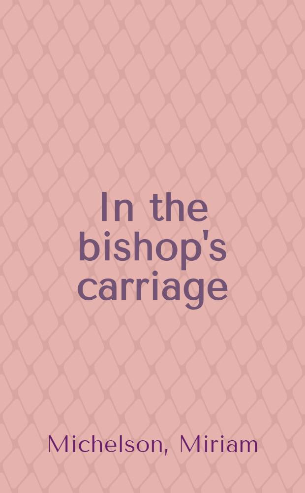In the bishop's carriage