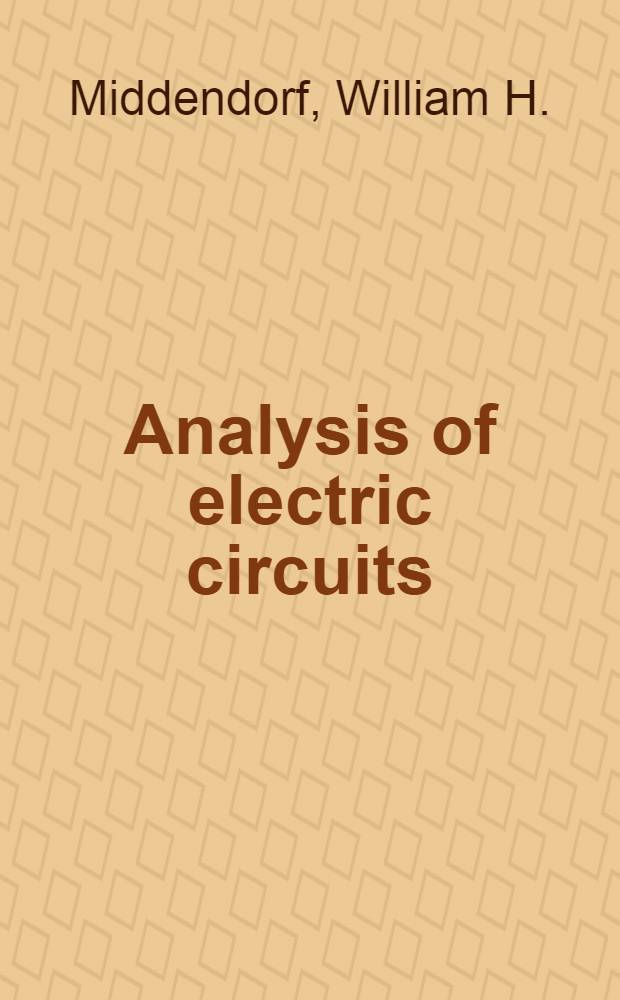 Analysis of electric circuits