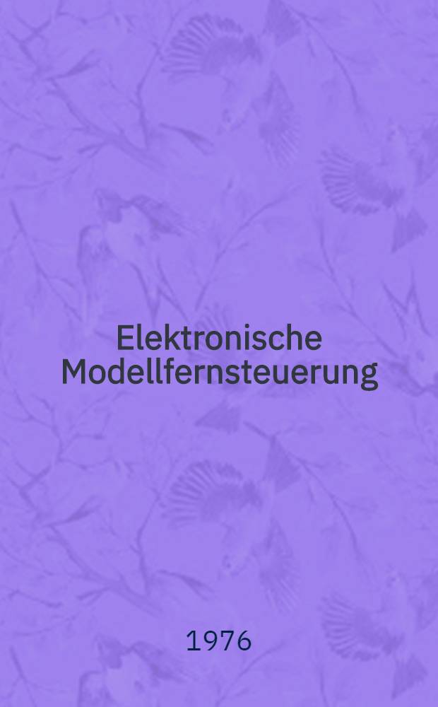 Elektronische Modellfernsteuerung