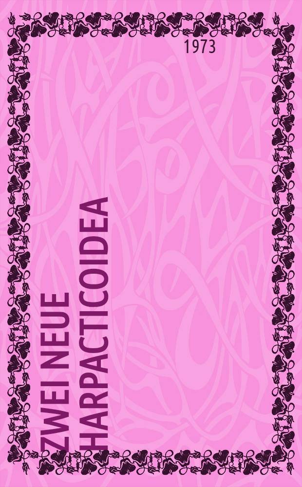 Zwei neue Harpacticoidea (Crustacea) aus dem Eulitoral der Nordseeinsel Sylt