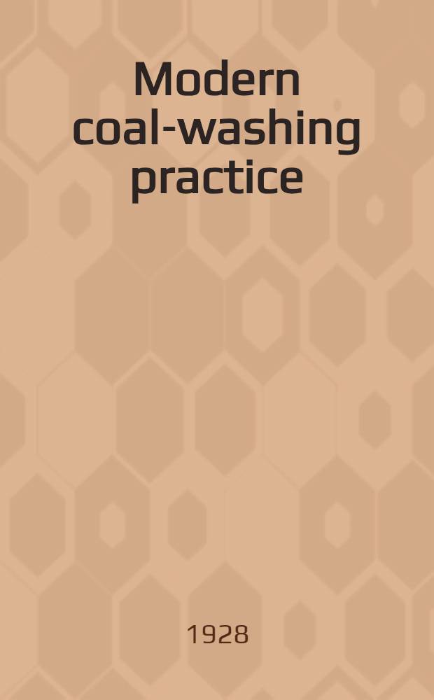 Modern coal-washing practice