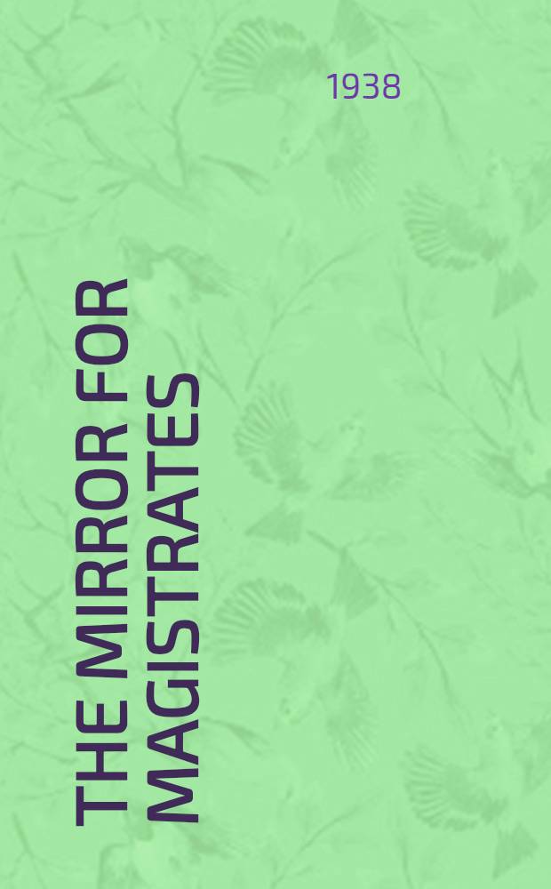 The Mirror for magistrates