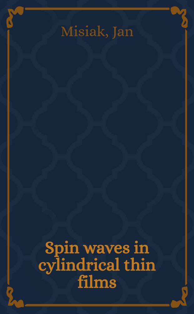 Spin waves in cylindrical thin films