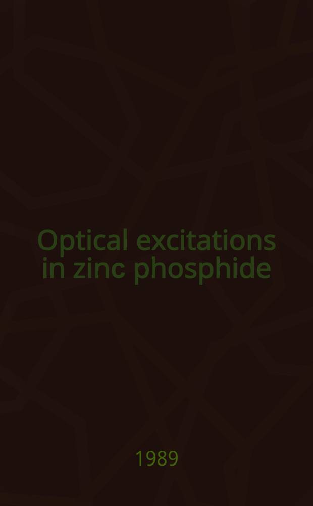 Optical excitations in zinс phosphide (Zn₃P₂)