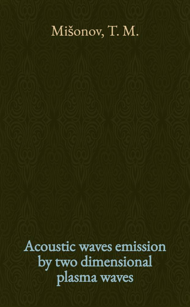 Acoustic waves emission by two dimensional plasma waves