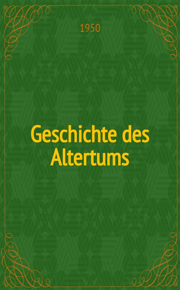 Geschichte des Altertums