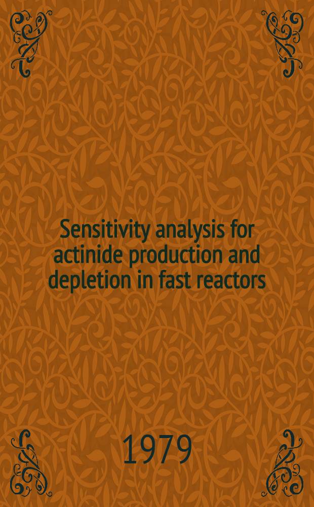Sensitivity analysis for actinide production and depletion in fast reactors