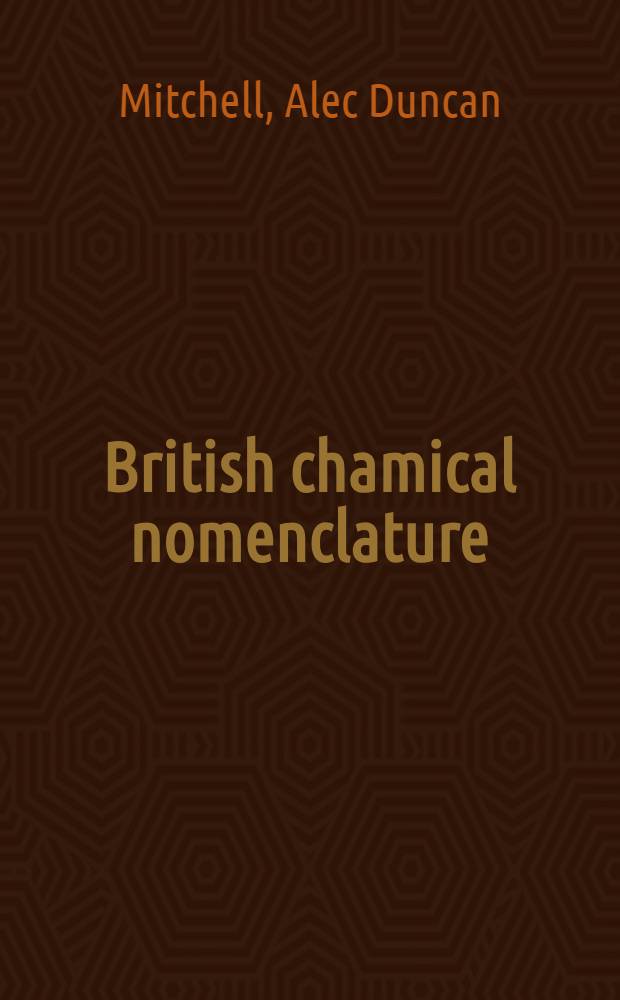 British chamical nomenclature