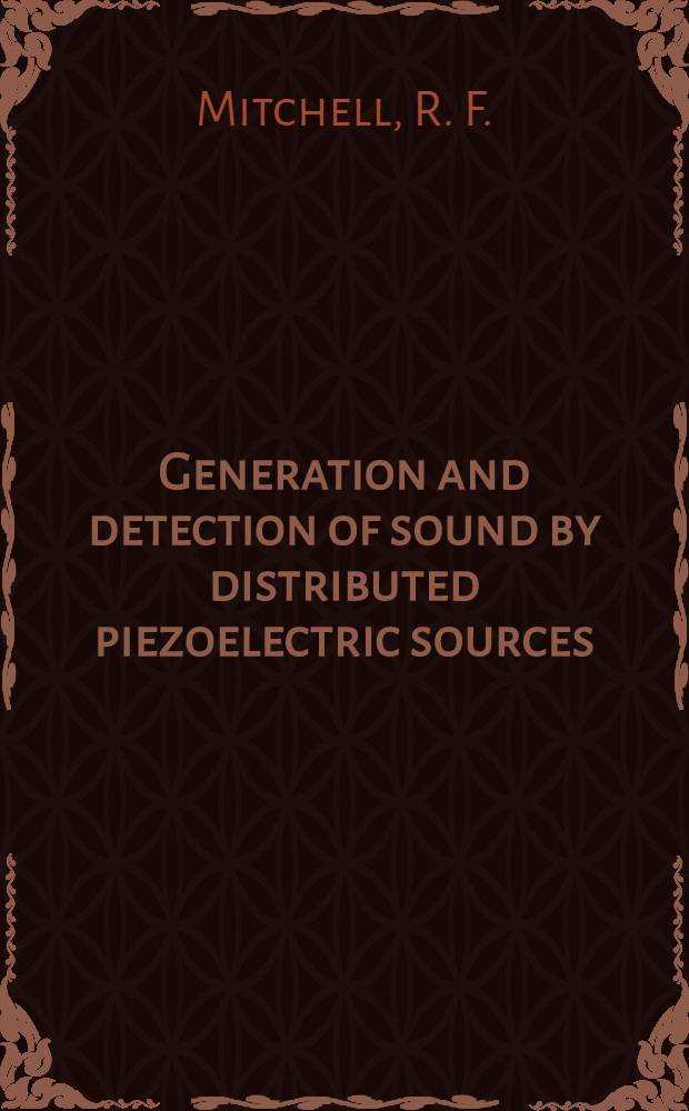 Generation and detection of sound by distributed piezoelectric sources : Diss.