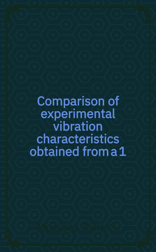 Comparison of experimental vibration characteristics obtained from a 1/5-scale model and from a full-scale Saturn SA-1