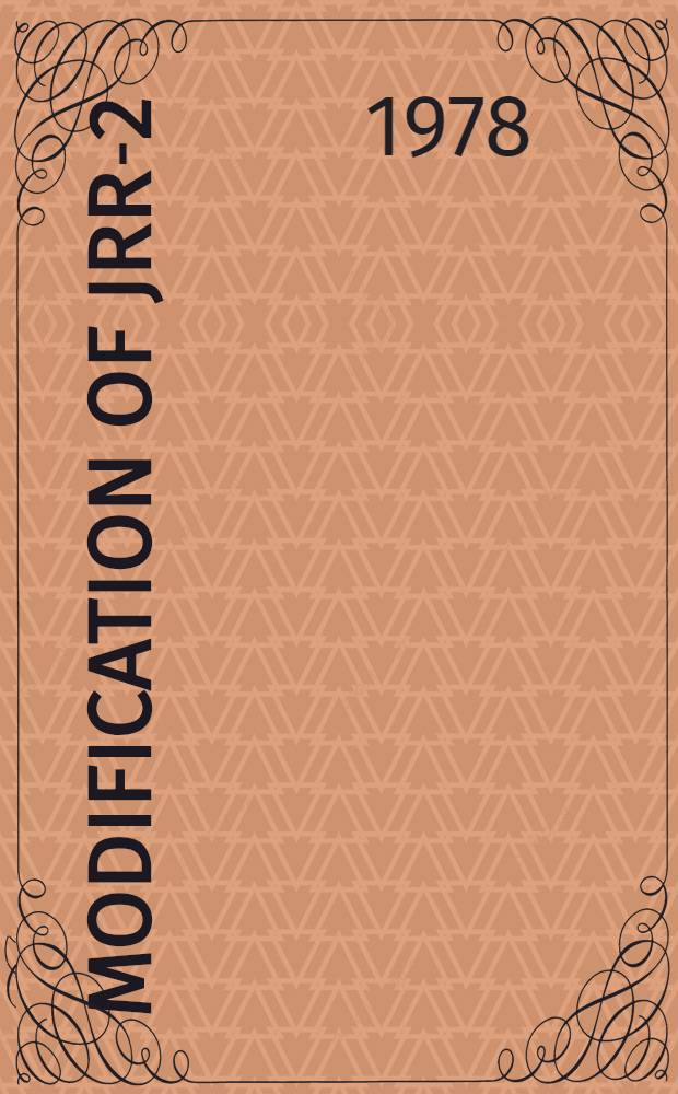 Modification of JRR-2