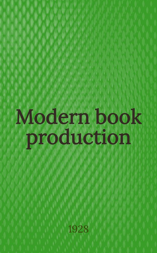 Modern book production
