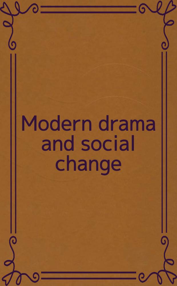 Modern drama and social change