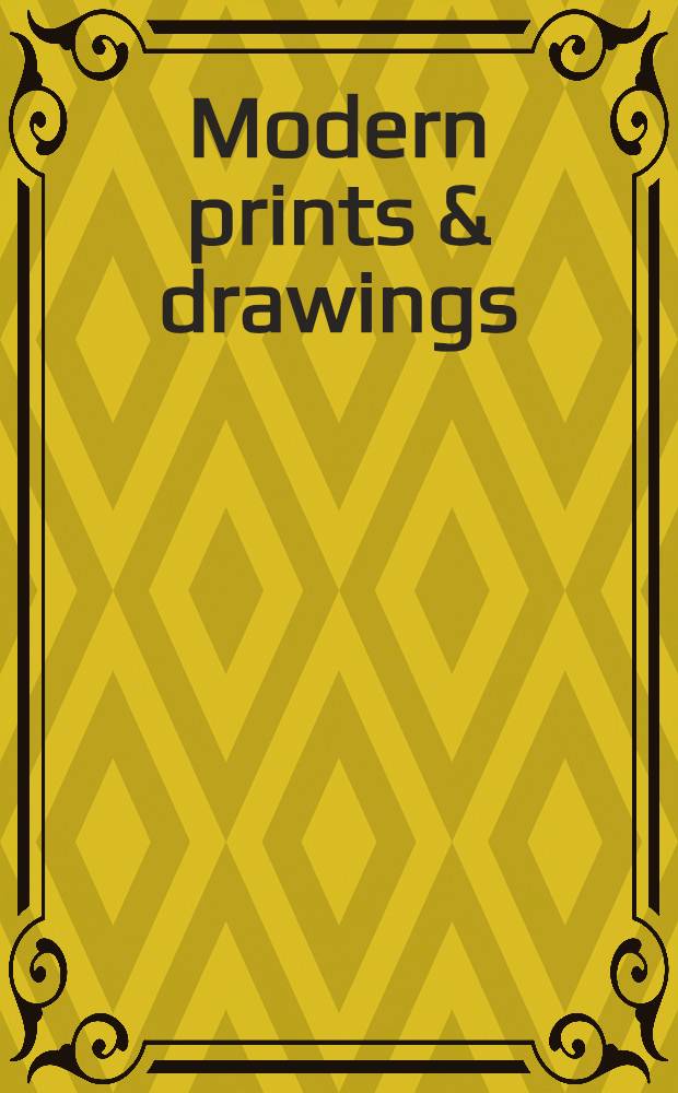 Modern prints & drawings : A guide to a better understanding of modern draughtsmanship