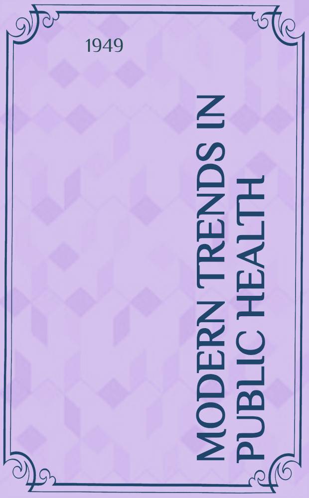 Modern trends in public health