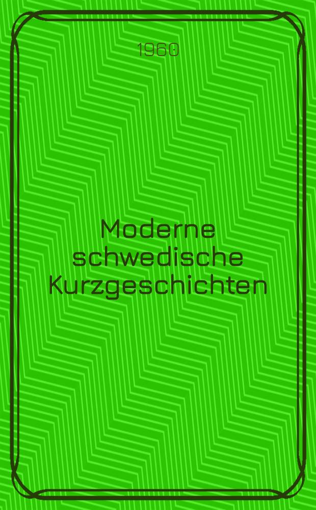 Moderne schwedische Kurzgeschichten
