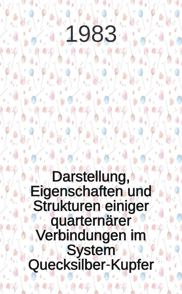 Darstellung, Eigenschaften und Strukturen einiger quarternärer Verbindungen im System Quecksilber-Kupfer / Silber-Chalkogen-Halogen : Inaug.-Diss