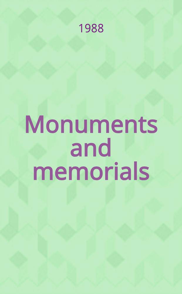 Monuments and memorials : The Roy Austral. hist. soc. reg