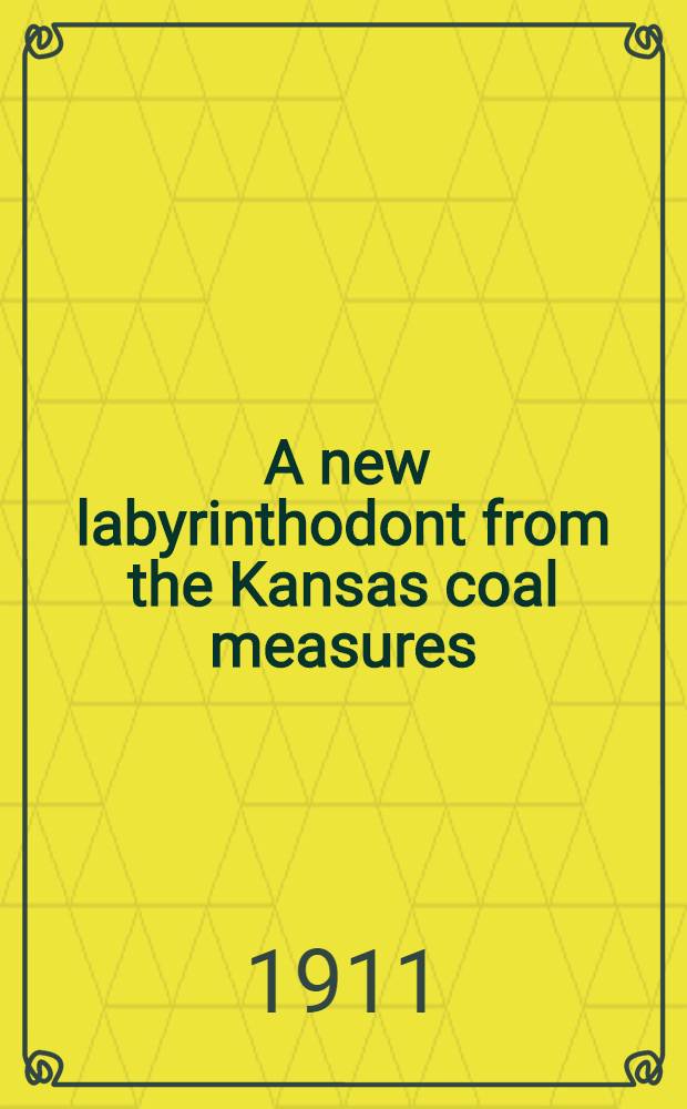 [A new labyrinthodont from the Kansas coal measures