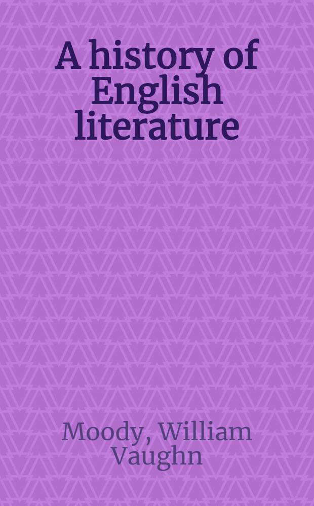 A history of English literature