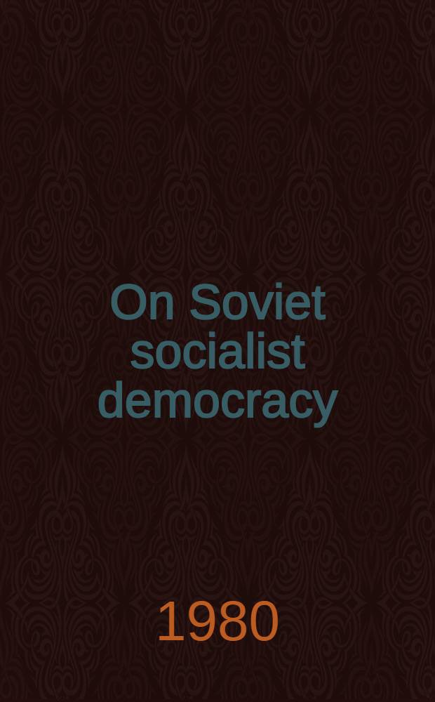 On Soviet socialist democracy