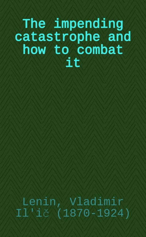 The impending catastrophe and how to combat it
