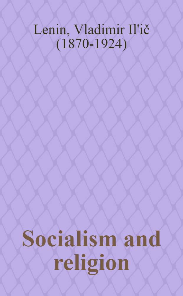 Socialism and religion