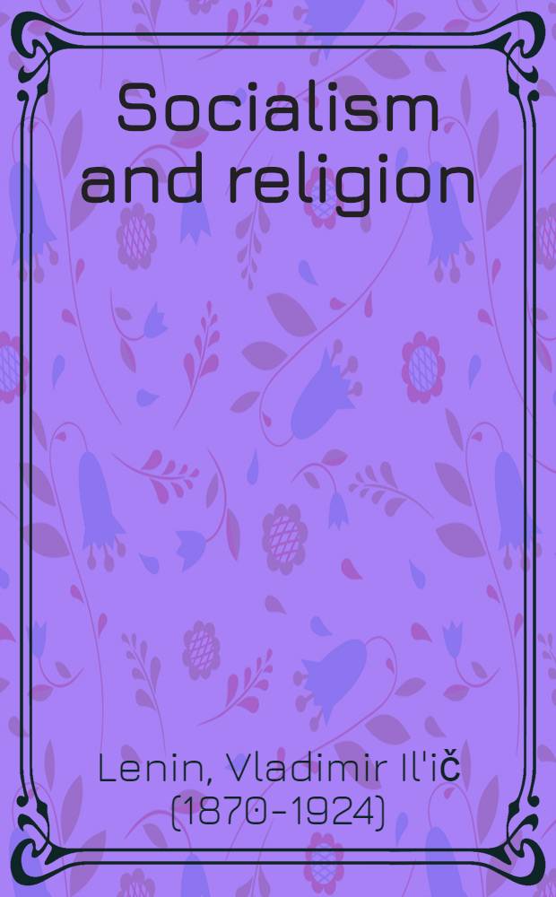 Socialism and religion