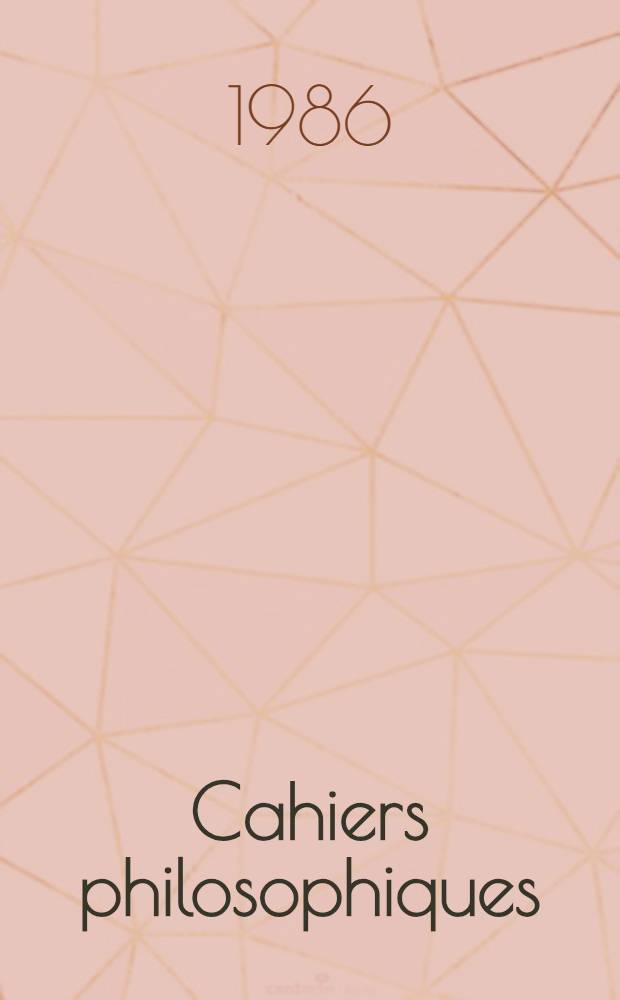Cahiers philosophiques