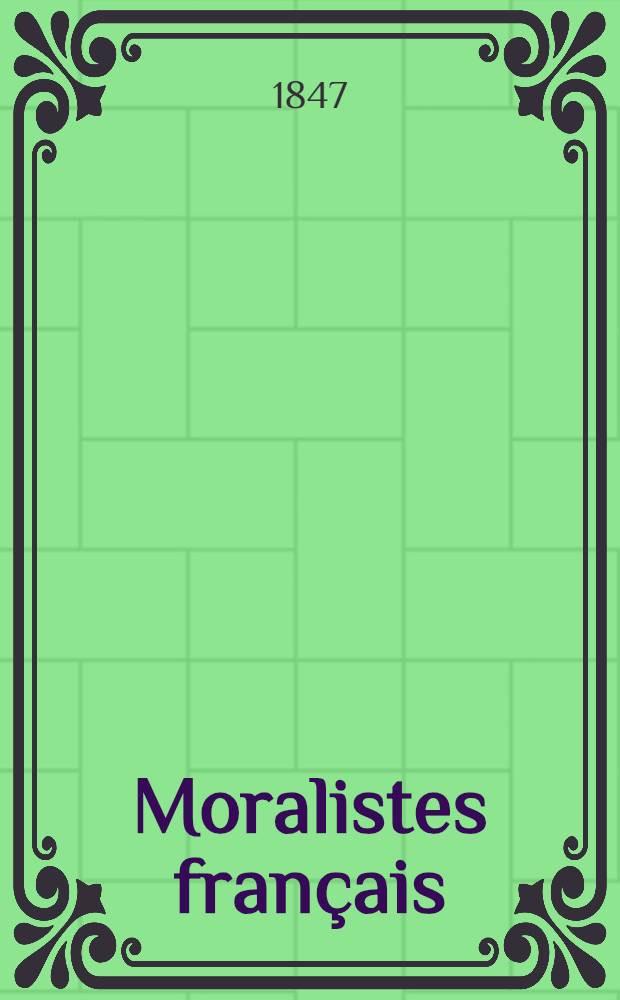 Moralistes français