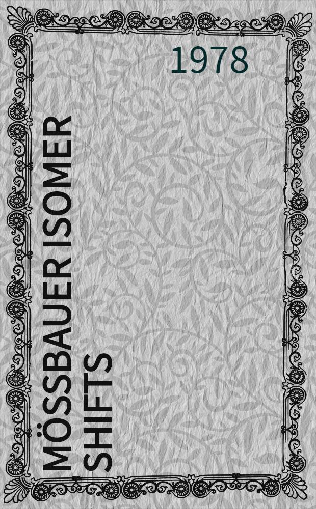 Mössbauer isomer shifts