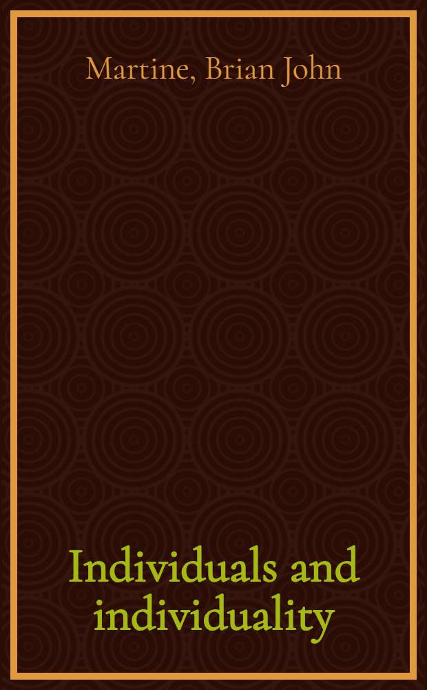 Individuals and individuality