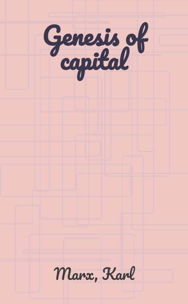 Genesis of capital
