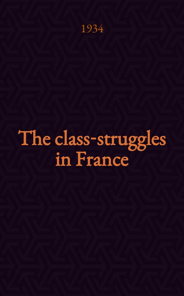 The class-struggles in France (1848-50)
