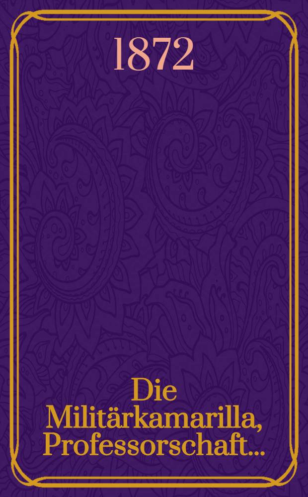 Die Militärkamarilla, Professorschaft ... = Письмо Комитету Социал-демократической рабочей партии