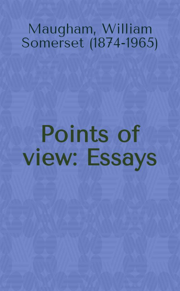 Points of view : Essays