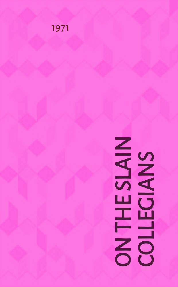 On the slain collegians : Selections from the poems of Herman Melville
