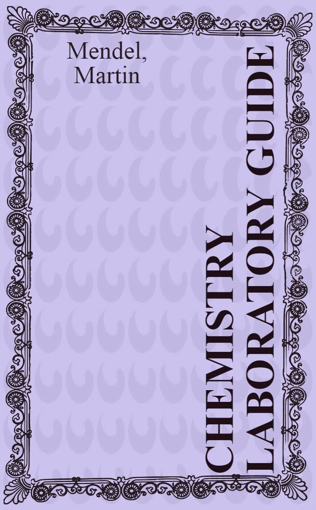 Chemistry laboratory guide