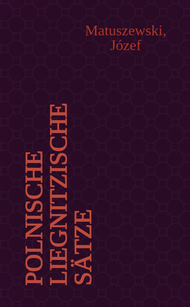 Polnische liegnitzische Sätze