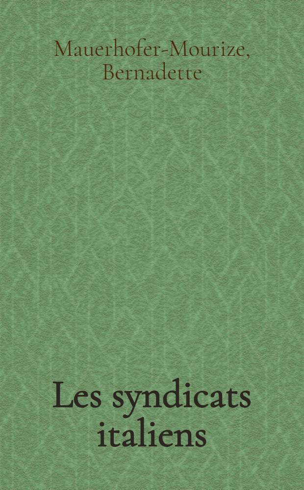 Les syndicats italiens