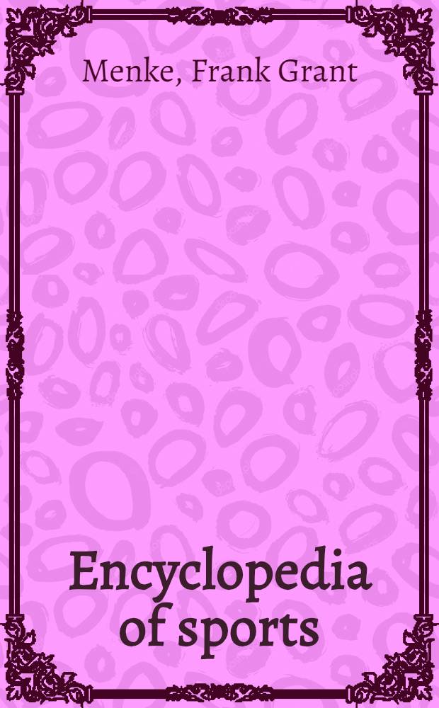 Encyclopedia of sports