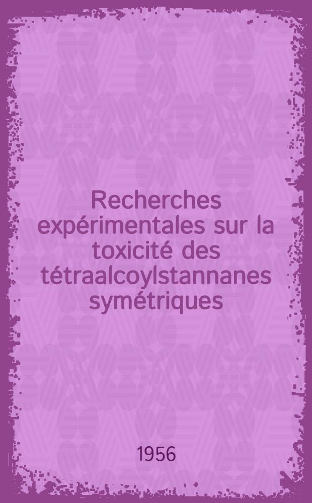 Recherches exp&eacute;rimentales sur la toxicit&eacute; des t&eacute;traalcoylstannanes sym&eacute;triques: 1-re th&egrave;se; Biochimie des azul&egrave;nes: 2-e th&egrave;se: Th&egrave;ses, pr&eacute;sent&eacute;es ... pour obtenir le titre de docteur &egrave;s-sciences naturelles / par Denise Meynier; Univ. de Toulouse. Facult&eacute; des sciences