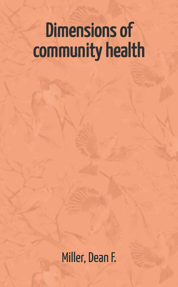 Dimensions of community health