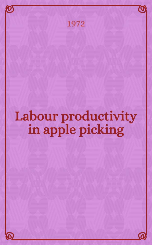 Labour productivity in apple picking