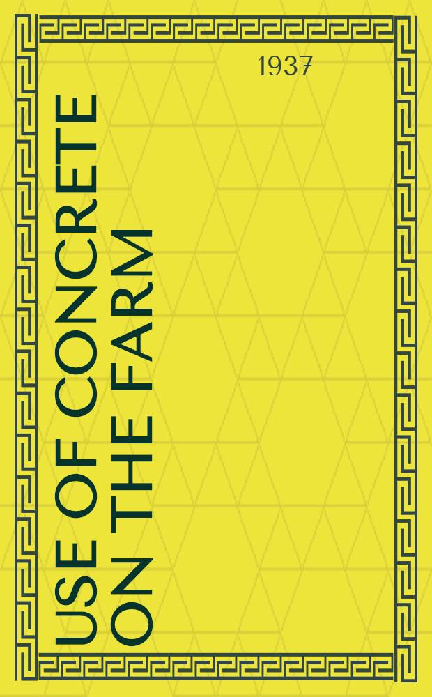 Use of concrete on the farm