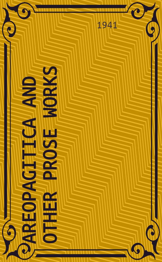 Areopagitica and other prose works